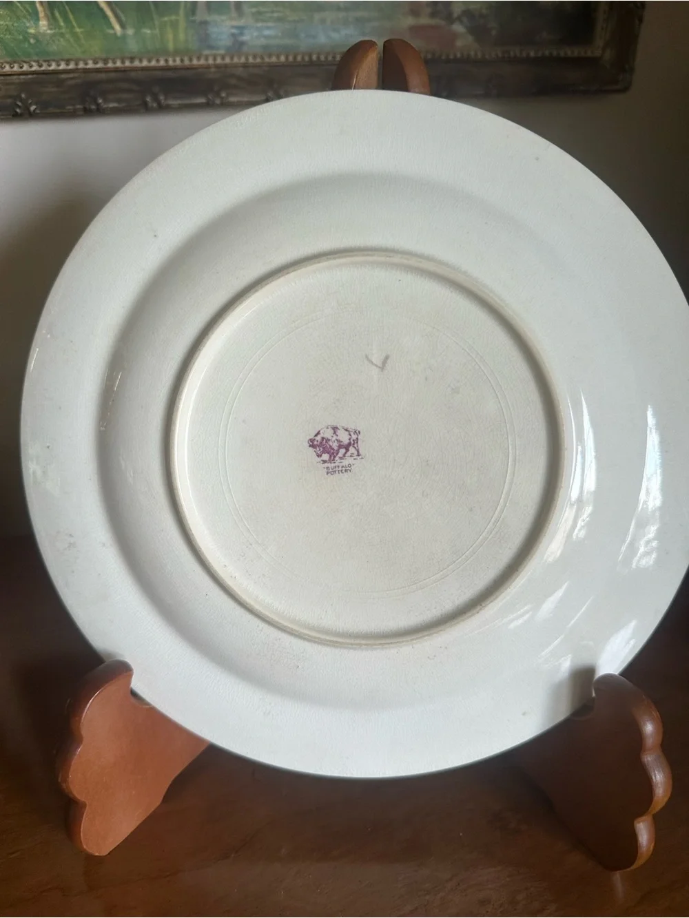 Antique Buffalo Pottery Wild Game Transferware Plate by R.K Beck